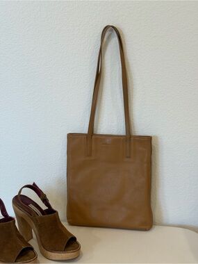 Vintage Tan Leather Shoulder Bag